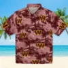 Washington Commanders Hawaiian Shirt - Coastal Palms Burgundy Aloha Shirt
