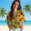 Washington Commanders Hawaiian Shirt - Flamingo Foliage Burgundy Green Aloha Shirt