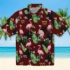 Washington Commanders Hawaiian Shirt - Flamingo Leaf Motif Burgundy Aloha Shirt