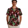 Washington Commanders Hawaiian Shirt - Flamingo Leaf Motif Burgundy Aloha Shirt