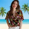Washington Commanders Hawaiian Shirt - Flamingo Leaves Burgundy Aloha Shirt
