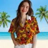 Washington Commanders Hawaiian Shirt - Floral Toucan Burgundy Red Aloha Shirt