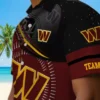Washington Commanders Hawaiian Shirt - Football Wave Burgundy Black Aloha Shirt