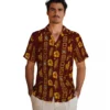 Washington Commanders Hawaiian Shirt - Framed Floral Burgundy Aloha Shirt