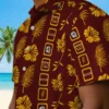 Washington Commanders Hawaiian Shirt - Framed Floral Burgundy Aloha Shirt