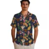 Washington Commanders Hawaiian Shirt - Hibiscus And Fruit Navy Blue Aloha Shirt