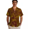 Washington Commanders Hawaiian Shirt - Leafy Palms Burgundy Aloha Shirt