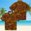 Washington Commanders Hawaiian Shirt - Leafy Palms Burgundy Aloha Shirt