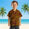 Washington Commanders Hawaiian Shirt - Leafy Palms Burgundy Aloha Shirt