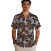 Washington Commanders Hawaiian Shirt - Palm Pattern Burgundy Black Aloha Shirt
