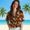 Washington Commanders Hawaiian Shirt - Palm Tree Flower Burgundy Aloha Shirt