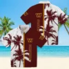 Washington Commanders Hawaiian Shirt - Palm Trees Burgundy White Aloha Shirt