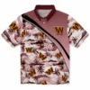 Washington Commanders Hawaiian Shirt - Sunset Palms Burgundy White Aloha Shirt
