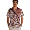 Washington Commanders Hawaiian Shirt - Sunset Palms Burgundy White Aloha Shirt