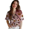 Washington Commanders Hawaiian Shirt - Sunset Palms Burgundy White Aloha Shirt