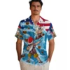 Washington Commanders Hawaiian Shirt - Surfing Santa Blue Aloha Shirt