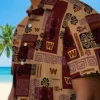 Washington Commanders Hawaiian Shirt - Tribal Symbols Burgundy Aloha Shirt