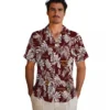 Washington Commanders Hawaiian Shirt - Tropical Leaf Burgundy White Aloha Shirt