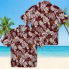 Washington Commanders Hawaiian Shirt - Tropical Leaf Burgundy White Aloha Shirt