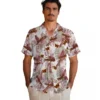 Washington Commanders Hawaiian Shirt - Tropical Leaves Burgundy White Aloha Shirt
