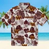 Washington Commanders Hawaiian Shirt - Tropical Plants Burgundy White Aloha Shirt