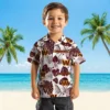 Washington Commanders Hawaiian Shirt - Tropical Plants Burgundy White Aloha Shirt