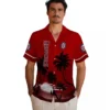 Washington Nationals Hawaiian Shirt - Beach Sunset Red Black Aloha Shirt