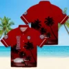 Washington Nationals Hawaiian Shirt - Beach Sunset Red Black Aloha Shirt