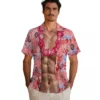 Washington Nationals Hawaiian Shirt - Chest Illusion Red Aloha Shirt