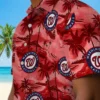 Washington Nationals Hawaiian Shirt - Coastal Palms Red Aloha Shirt