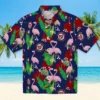 Washington Nationals Hawaiian Shirt - Flamingo Foliage Red Green Aloha Shirt