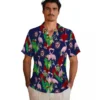 Washington Nationals Hawaiian Shirt - Flamingo Foliage Red Green Aloha Shirt