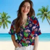 Washington Nationals Hawaiian Shirt - Flamingo Foliage Red Green Aloha Shirt