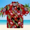 Washington Nationals Hawaiian Shirt - Flamingo Leaves Red Aloha Shirt
