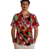 Washington Nationals Hawaiian Shirt - Flamingo Leaves Red Aloha Shirt
