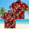 Washington Nationals Hawaiian Shirt - Flamingo Leaves Red Aloha Shirt