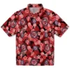 Washington Nationals Hawaiian Shirt - Floral Pineapple Red Aloha Shirt