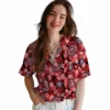 Washington Nationals Hawaiian Shirt - Floral Pineapple Red Aloha Shirt