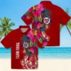 Washington Nationals Hawaiian Shirt - Floral Polynesian Red Aloha Shirt