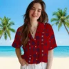 Washington Nationals Hawaiian Shirt - Framed Floral Red Aloha Shirt