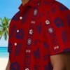 Washington Nationals Hawaiian Shirt - Framed Floral Red Aloha Shirt