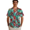 Washington Nationals Hawaiian Shirt - Custom Hibiscus Blossoms Red Aloha Shirt