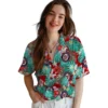 Washington Nationals Hawaiian Shirt - Custom Hibiscus Blossoms Red Aloha Shirt