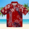 Washington Nationals Hawaiian Shirt - Hibiscus Print Red Aloha Shirt