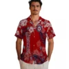 Washington Nationals Hawaiian Shirt - Hibiscus Print Red Aloha Shirt