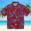 Washington Nationals Hawaiian Shirt - Leafy Palms Red Aloha Shirt