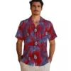 Washington Nationals Hawaiian Shirt - Leafy Palms Red Aloha Shirt