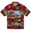 Washington Nationals Hawaiian Shirt - Palm Horizon Red Aloha Shirt