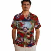 Washington Nationals Hawaiian Shirt - Palm Horizon Red Aloha Shirt