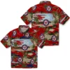 Washington Nationals Hawaiian Shirt - Palm Horizon Red Aloha Shirt